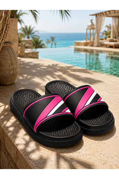 Generic Brand Women's Color Contrast Letter Pattern Home Slippers, Non-Slip T...