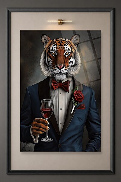 HMDS CONCEPT Tigar i slika na čaši za vino 168