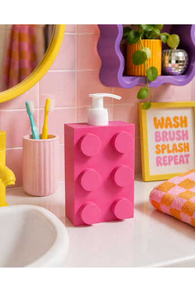 Maflen Modern Blok Tasarımlı Dekoratif Sabunluk Pembe