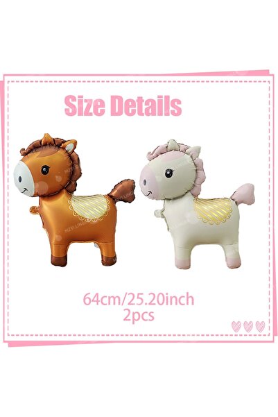 Choice Other 2pcs Cartoon Cute Styling Pony Balloon Horse Aluminum Film Ballo...