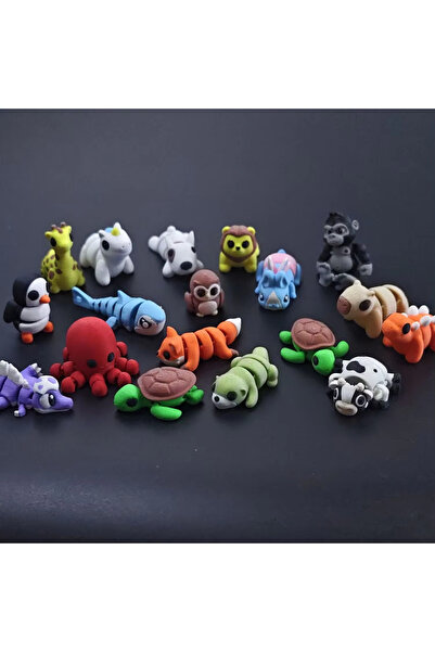Choice6 3cm-5cm 100pcs random 3D Printed Simulation Small Animal Movable Mini...
