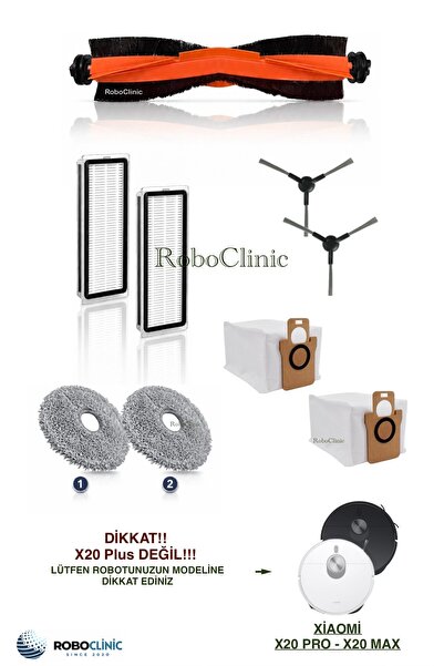 Roboclinic Xiaomi X20 Pro / X20 Max Робот прахосмукачка Съвместими резервни ч...