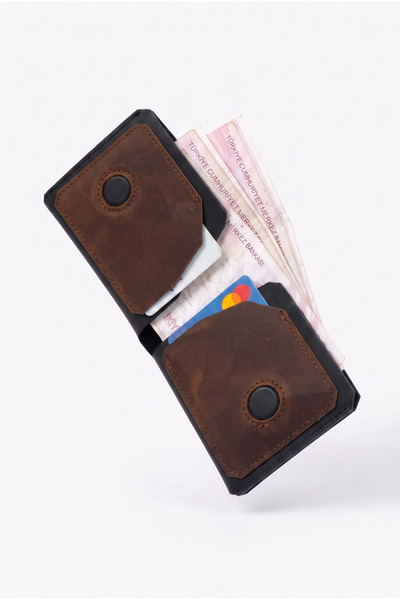 BeeBlack %100 Hakiki Deri CLARK Model Erkek Cüzdan - Mıknatıslı Şık Minimalis...