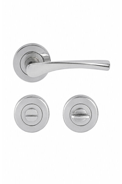 Generic Brand WC din satin nichel cu insignă Bravo Arm (1 set)