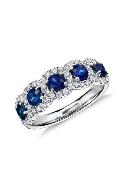 Choice 10 Q048 Huitan Luxury Blue White Cubic Zirconia Rings Women Wedding Ce...
