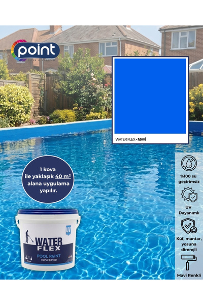 Point Boya WATER FLEX POOL PAINT - Su Bazlı Tek Bileşenli Havuz Boyası (20 kg...