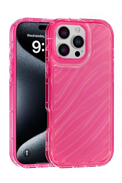 Vissona iPhone 16 Pro max Uyumlu Telefon Kılıfı Kamera Çıkıntılı Kabartmalı P...