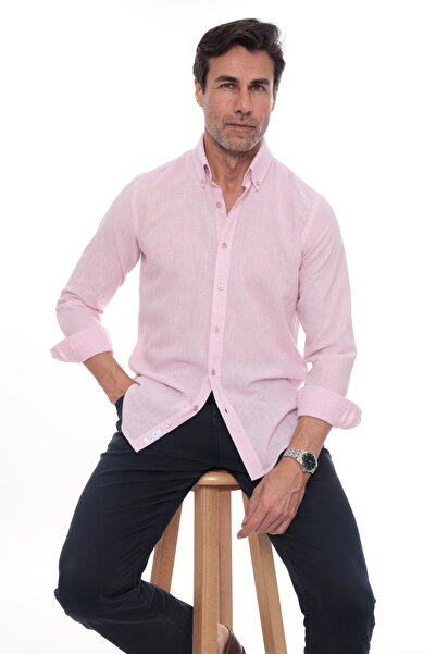 Fitmens Slim Fit Long Sleeve Lapel Buttoned Breathable Linen Gift Boxed Men's...