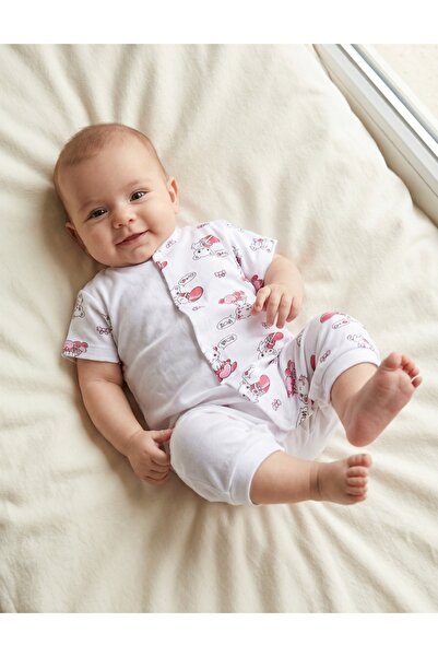 MiniKids Βρεφικό ολόσωμο, με στάμπα γατάκι και καρδιές