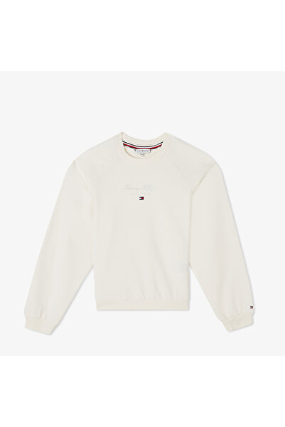 Tommy Hilfiger Nyc Foil Çocuk Beyaz Sweatshirt