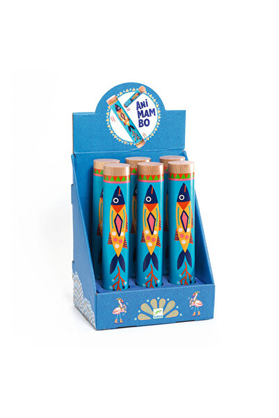 djeco Rain stick musical instrument made of wood,