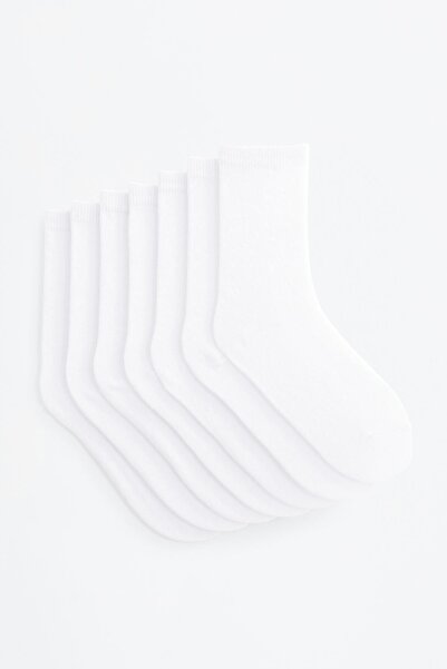 LEFTIES Düz uzun çoraplar (Pack 7)
