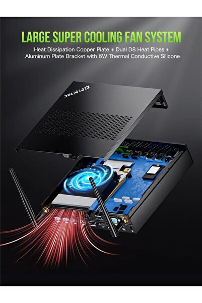 GMKtec K10 Intel i9 5 13900HK İşlemci, 32GB DDR5 5600Mhz RAM, 1TB M.2 SSD, WiFi6, BT 5.2, GTC K10