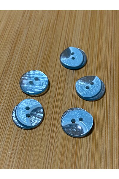 Lorin hobi Wavy Polyester Button 14 mm 5 Pcs Blue