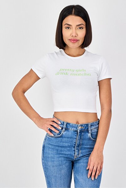 Don't Call Me Jennyfer Women Crew Neck Short Sleeve Graphic Print T-Shirt, White