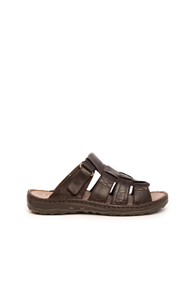UrbanShoes Saboti barbati din piele naturala, Leofex - 143 maro box