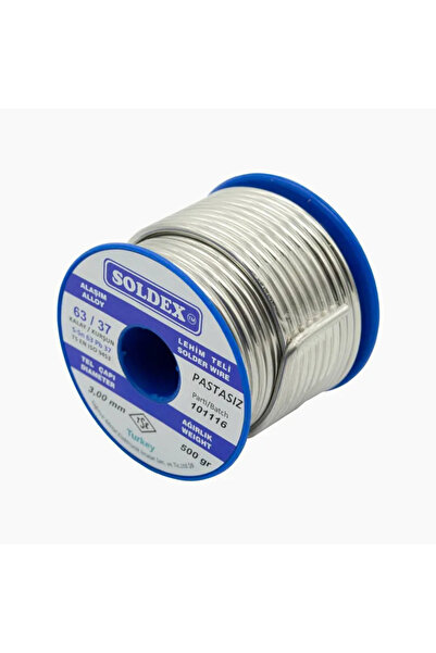 ne lazım bana Soldex 63-37 Pastasız Vitray Lehim Teli 3000 Gr 3 mm