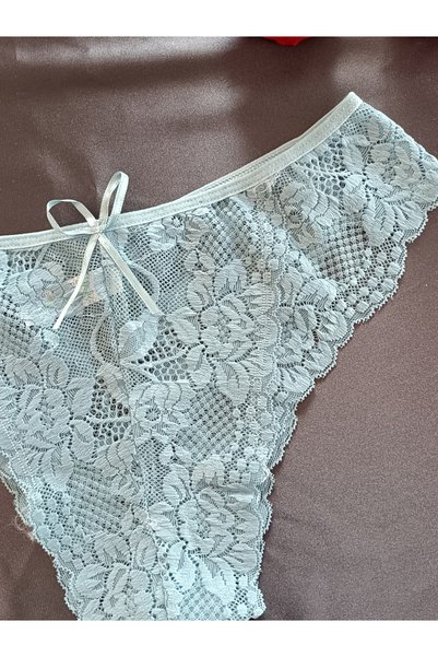 ZENA UNDERWEAR Dina Rose Lace Patterned Women's Underwear Panties with Bow on the Front