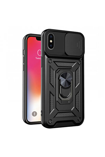 Techsuit Case for Apple iPhone XS/ X, Techsuit, CamShield, Black