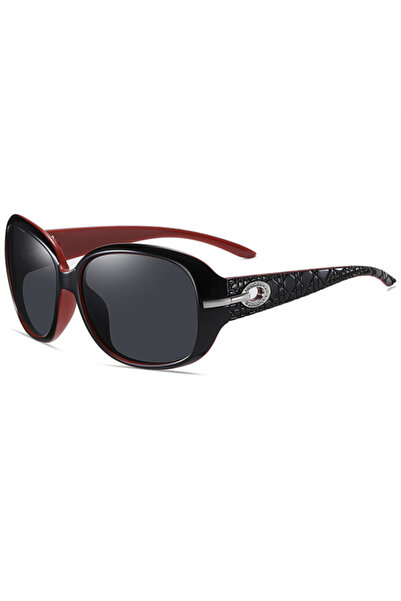 Techsuit Women's Sunglasses 2012, Polarized, UV Protection, Black Red Gray