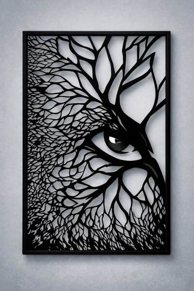 genric لوحة جدارية فنية – تصميم شجرة وعين | 35×50 سم