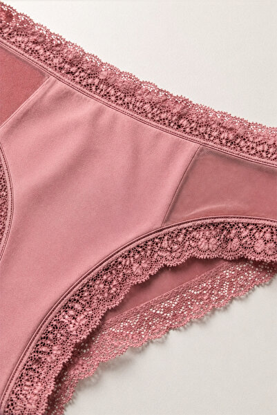 HNX Women's Lace and Tulle Detailed Micro Fabric Panties Hipster Slip |   Flexible Soft Daily Underwear