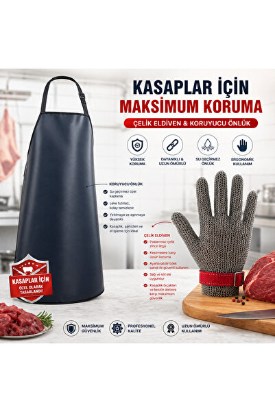 dm dikişmarket Protective Steel Gloves/Butcher Gloves Stainless Metal/Glove w...
