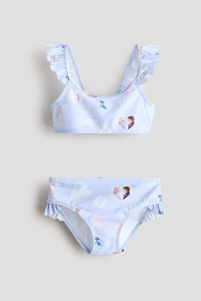 H&M Baskılı ve Farbalalı Bikini