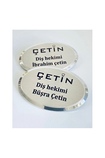 bidünyamadalya Metal Yaka Kartı Isimlik Ova