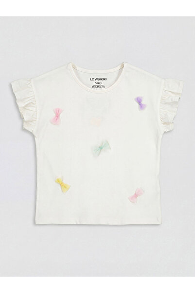 LC Waikiki Crew Neck Embroidered Girls' Set