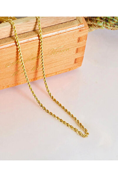 Nilvera Kuyumculuk 14 Ayar Altın Halat Zincir Kolye – Premium Rope Chain Zari...