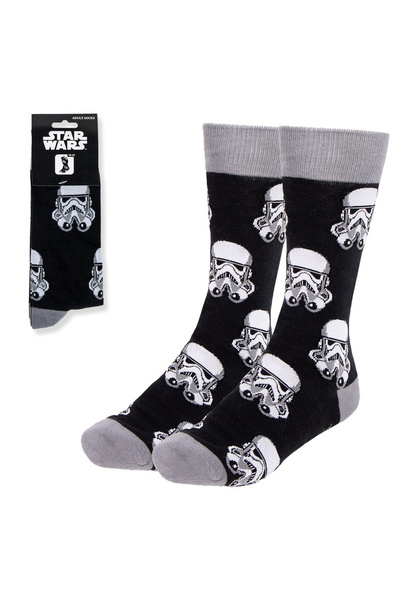 Star Wars Șosete lungi Stormtrooper 38-45 EU Negru