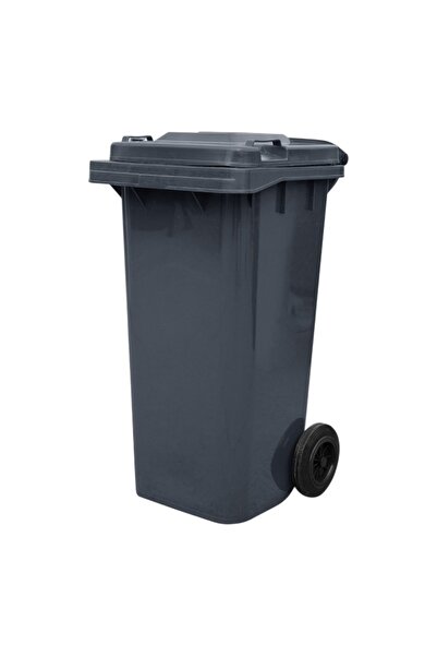 E-ANAMAG Κάδος απορριμμάτων, κάδος ευρωπαϊκού τύπου, με ρόδες, 120 λίτρα, ΓΚΡΙ