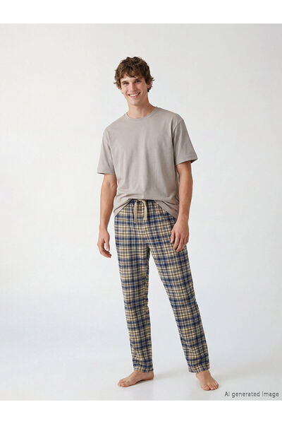 LC Waikiki Peak New Season Standard Fit Plaid Men's Pajama Bottoms