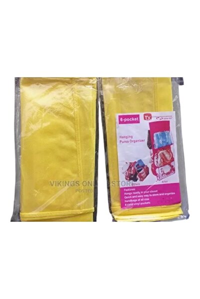 E-ANAMAG Οργανωτής τσάντας, κίτρινο, 6 θήκες 90*35*32 εκ.