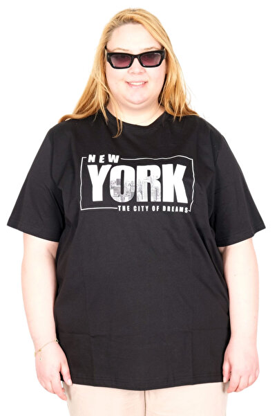ModeXL Mode XL Real Plus Size ženska majica sa bis ovratnikom New York U26119...