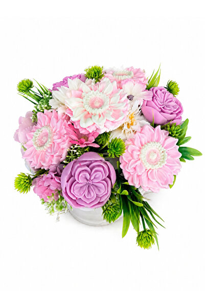 SoapflowersbyAnkG Aranjament Floral Artificial Roz în Vas – Buchet Flori Deco...