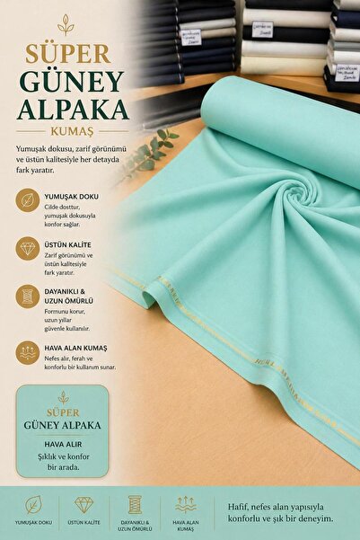 SOLUTE NEVRESİMLİK SÜPER GÜNEY ALPAKA KUMAŞ