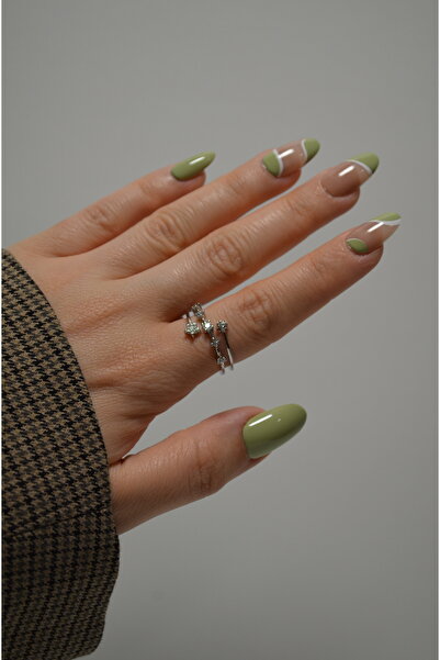 shop Yıldız Detaylı Sarmal Silver Çelik Yüzük