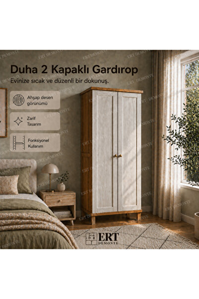 ERT DEMONTE Duha 2 Kapaklı Gardırop