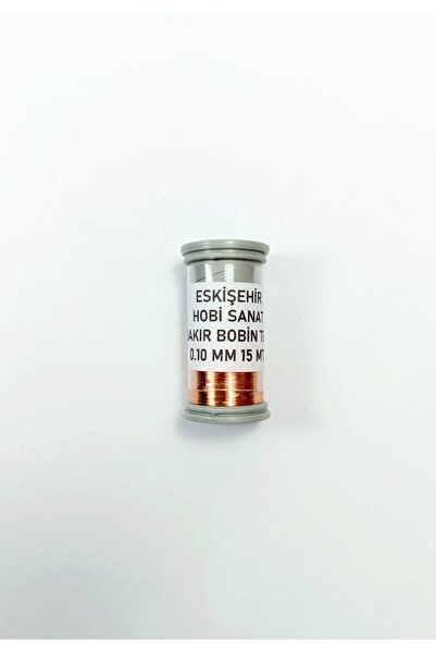 Eskişehir hobi sanat 0.10 Mm 15 Metre Emaye Kaplı Bakır Bobin Teli 0.1 Mm