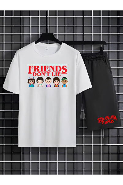 MAGORS STRANGER THINGS ŠTAMPANA 100% PAMUČNA DEČJA MAJICA I KRAĆKE PANTALONE
