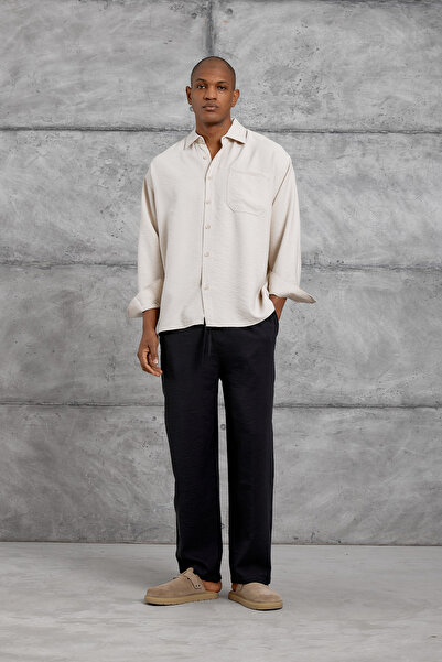 NOMARC Cream Modal Fabric Oversize Shirt