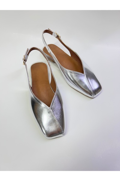 azza shoes BİANCA KADIN KARE KALIP PARLAK ARKASI AÇIK TOKA DETAYLI ZARİF ŞIK ...