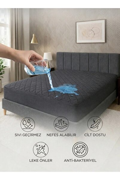 Vellista Home Collection Pamuklu Kapitone Fitted Full Kenar Sıvı Geçirmez Ale...