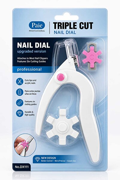 PİRAYE AKSESUAR Tips Kesme Makası Hazneli Beyaz - Protez Tırnak Tips - Nail Art