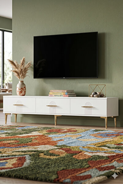 YUMEDİ DESİGN TSA1815B - SHUMEN TV STAND , TV SEHPASI 180cm BEYAZ