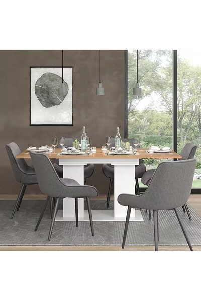 Sare trade Hernest AÇILIR YEMEK MASASI 140-180 cm | MODERN TASARIM ÇOK AMAÇLI...