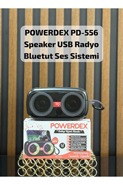 powerdex PD-556 Bluetooth Hoparlör RGB Işıklı Taşınabilir Speaker USB / AUX /...