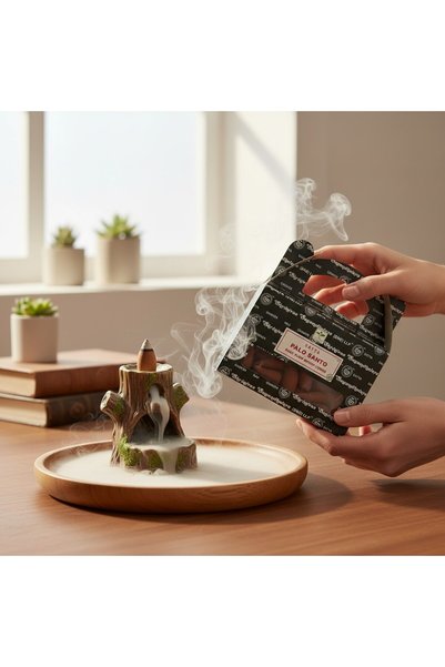 SATYA TÜTSÜ Palo Santo Geri Akışlı Şelale Tütsü 24 Adet Konik Tütsü
